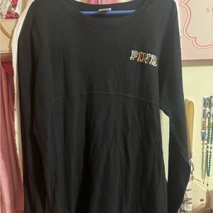 PINK Victoria's Secret Black Long Sleeve Tee